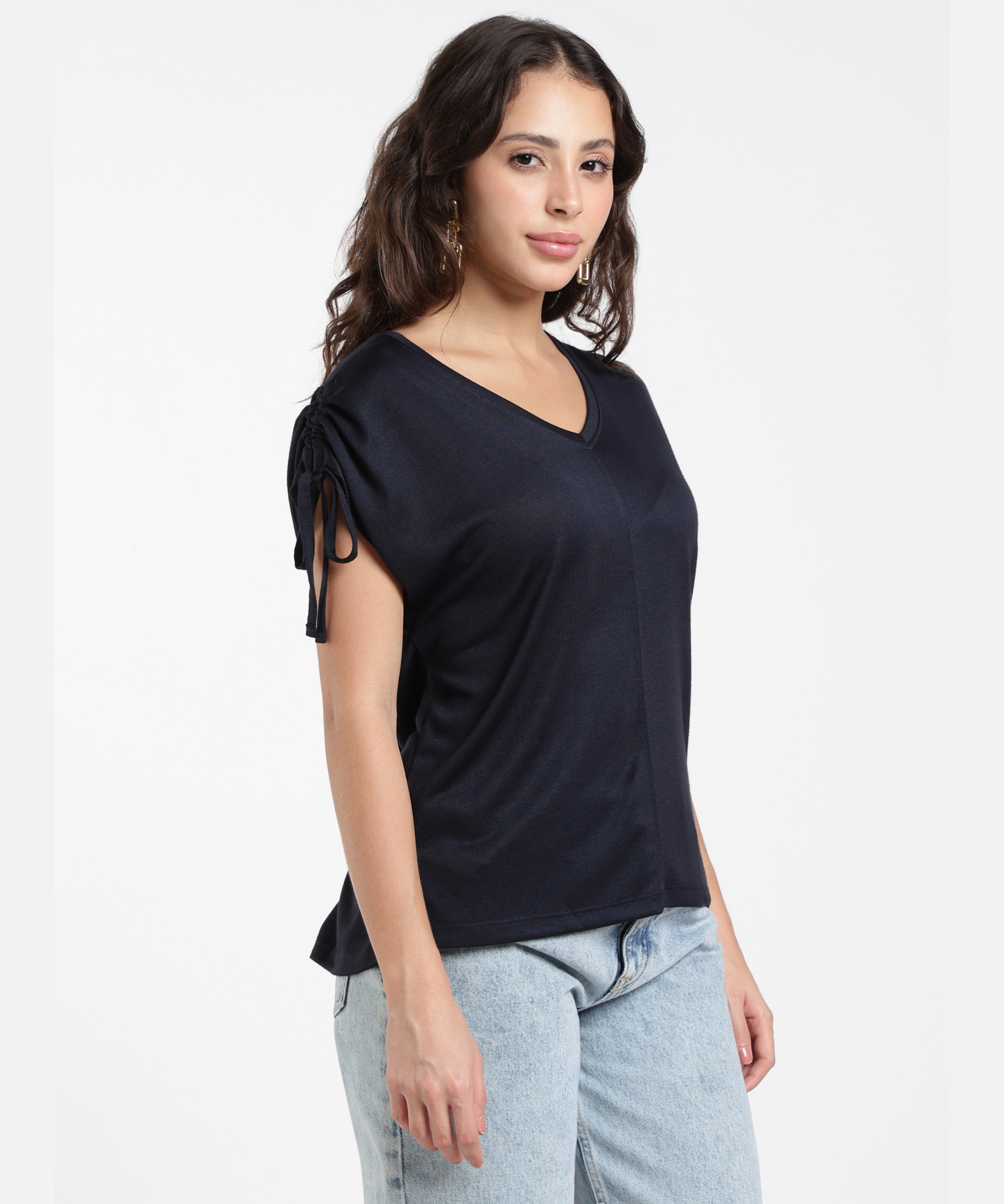 Women’s V-Neck Tie-Sleeve Tee