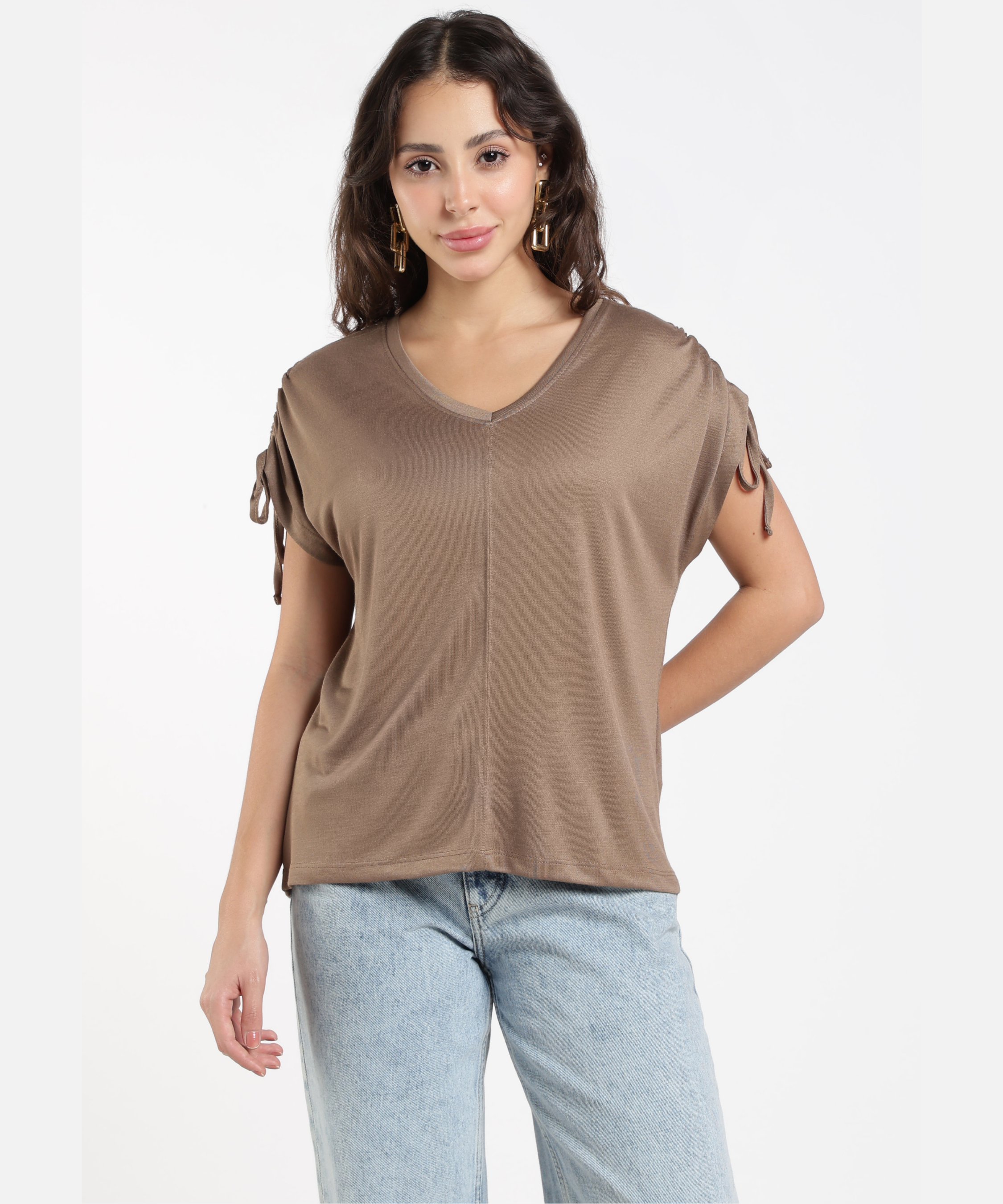 Women’s V-Neck Tie-Sleeve Tee