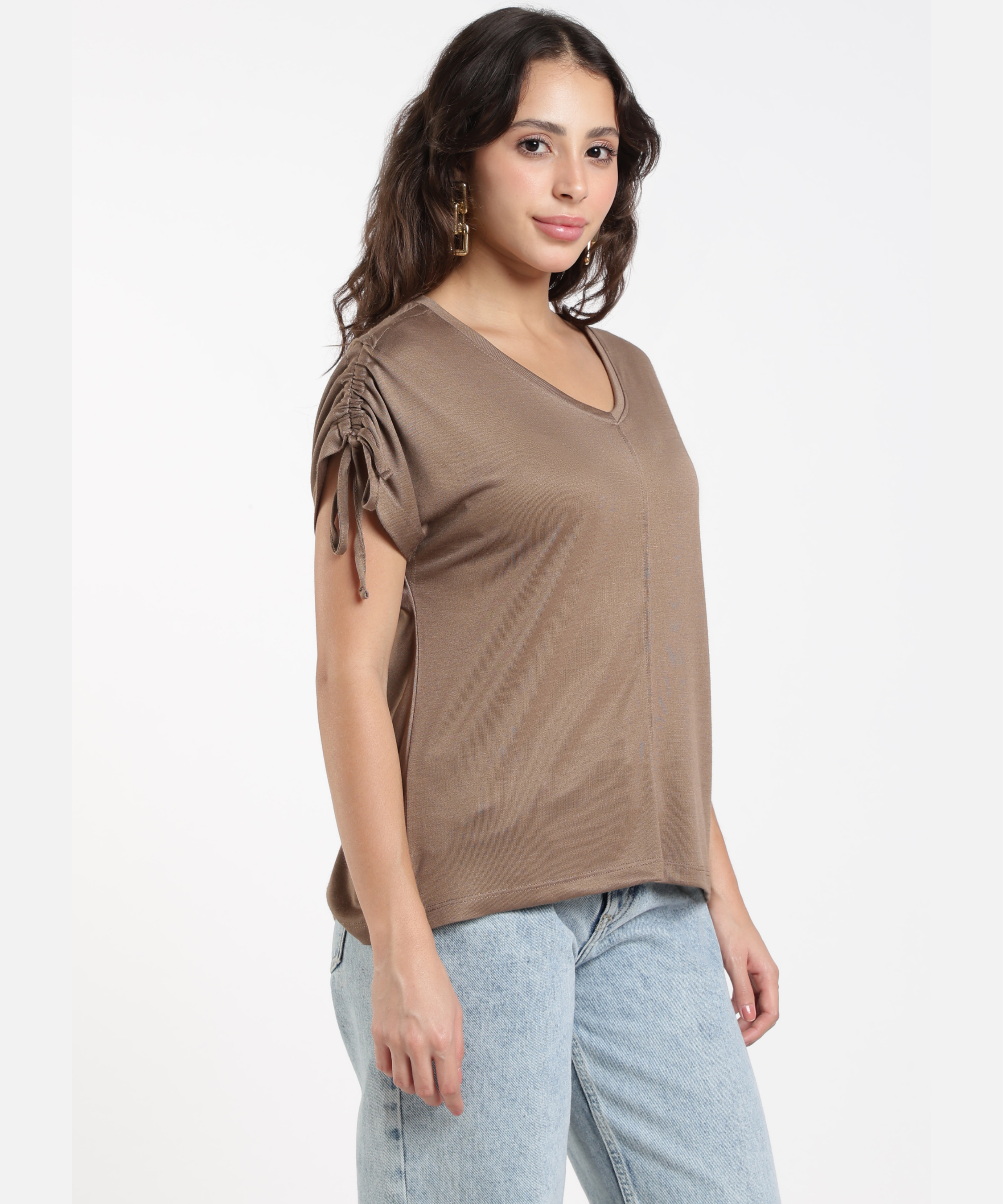Women’s V-Neck Tie-Sleeve Tee