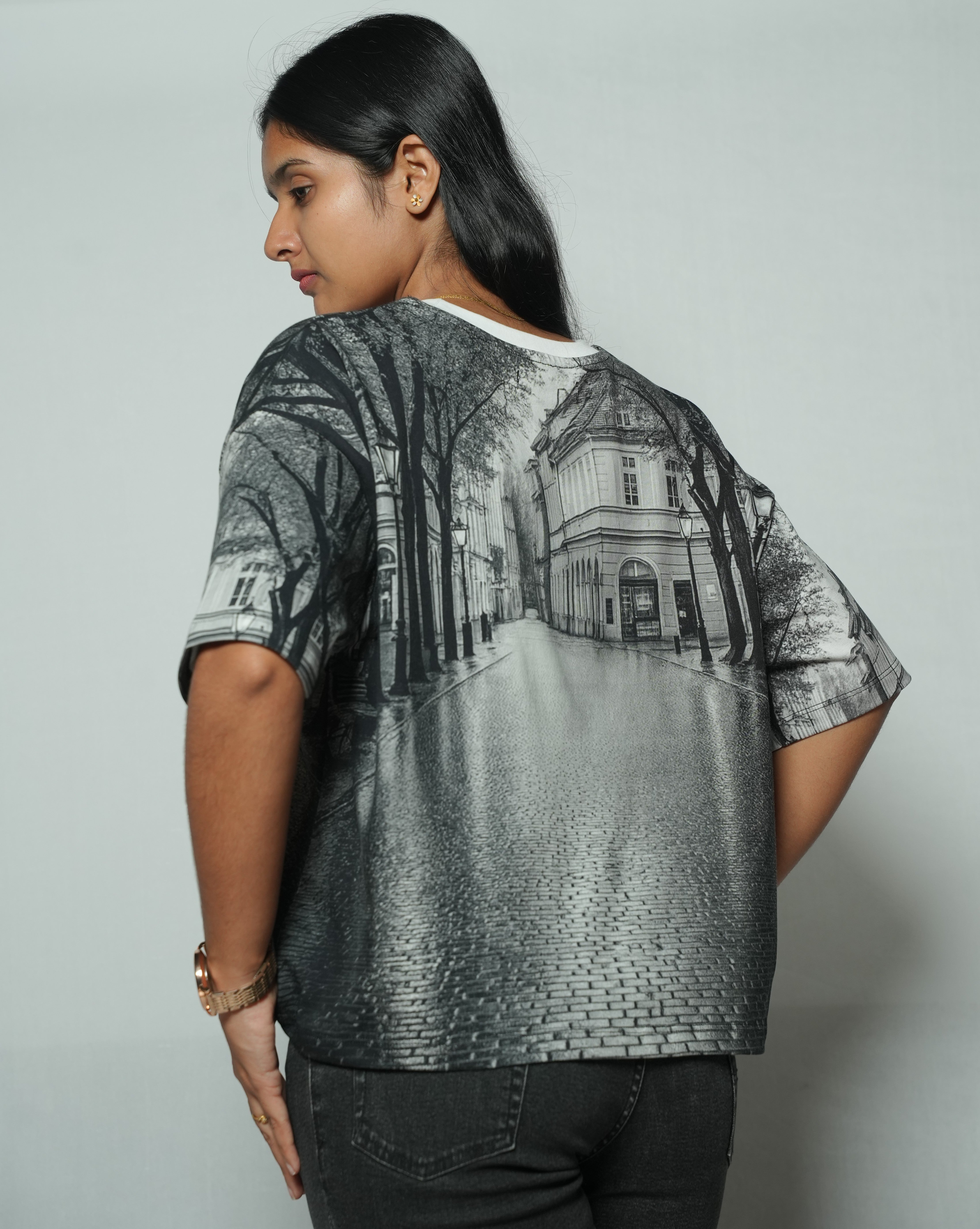 Prebook - Rainy couple - Oversized tee for Women's